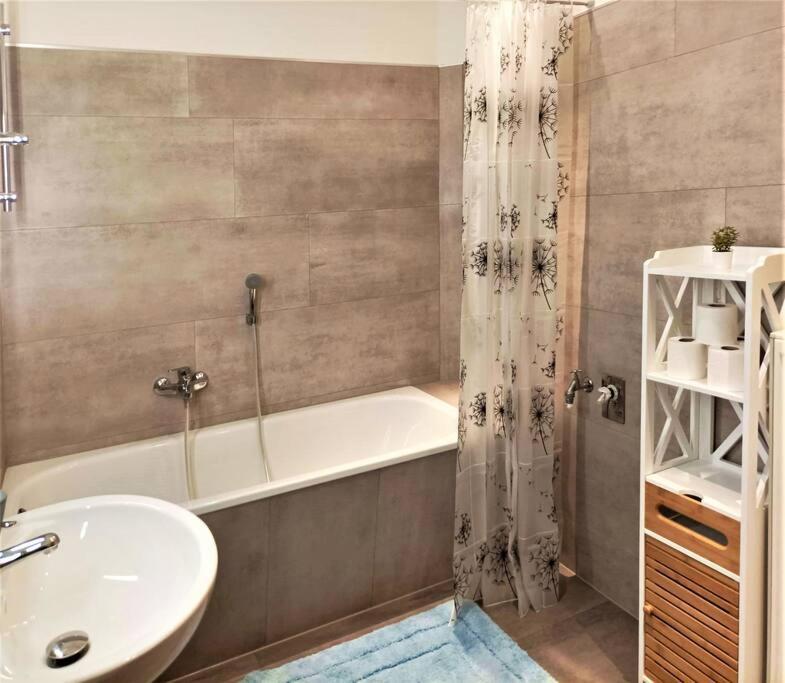 Modernes Apartment Mit Balkon Magdeburg Dış mekan fotoğraf